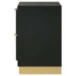 CARAWAY 2-DRAWER NIGHTSTAND BLACK - Image 5