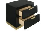 CARAWAY 2-DRAWER NIGHTSTAND BLACK - Image 10
