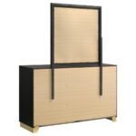 CARAWAY 6-DRAWER DRESSER WITH MIRROR BLACK - Image 6