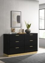 CARAWAY 6-DRAWER DRESSER BLACK - Image 2