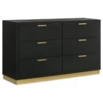 CARAWAY 6-DRAWER DRESSER BLACK
