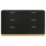 CARAWAY 6-DRAWER DRESSER BLACK - Image 3