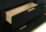 CARAWAY 6-DRAWER DRESSER BLACK - Image 10