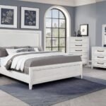 MARIELLE 5-PIECE QUEEN BEDROOM SET DISTRESSED WHITE