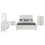 MARIELLE 5-PIECE QUEEN BEDROOM SET DISTRESSED WHITE - Image 2