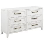 MARIELLE 5-PIECE QUEEN BEDROOM SET DISTRESSED WHITE - Image 7