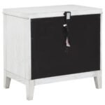 MARIELLE 2-DRAWER NIGHTSTAND BEDSIDE TABLE DISTRESSED WHITE - Image 6