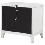 MARIELLE 2-DRAWER NIGHTSTAND BEDSIDE TABLE DISTRESSED WHITE - Image 8