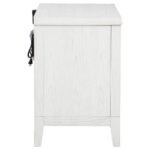MARIELLE 2-DRAWER NIGHTSTAND BEDSIDE TABLE DISTRESSED WHITE - Image 9