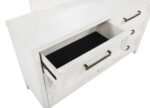 MARIELLE 6-DRAWER DRESSER WITH MIRROR DISTRESSED WHITE - Image 10