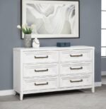 MARIELLE 6-DRAWER BEDROOM DRESSER DISTRESSED WHITE - Image 2