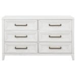 MARIELLE 6-DRAWER BEDROOM DRESSER DISTRESSED WHITE - Image 3