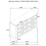 MARIELLE 6-DRAWER BEDROOM DRESSER DISTRESSED WHITE - Image 14