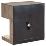 KENORA 1-DRAWER NIGHTSTAND BEDSIDE TABLE BARLEY BROWN - Image 6