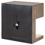 KENORA 1-DRAWER NIGHTSTAND BEDSIDE TABLE BARLEY BROWN - Image 8