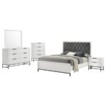 SONORA 5-PIECE QUEEN BEDROOM SET WHITE - Image 2