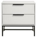 SONORA 2-DRAWER NIGHTSTAND BEDSIDE TABLE WHITE - Image 3