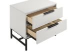 SONORA 2-DRAWER NIGHTSTAND BEDSIDE TABLE WHITE - Image 10