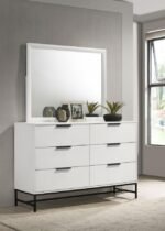 SONORA 6-DRAWER DRESSER WITH MIRROR WHITE - Image 2