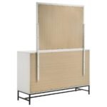 SONORA 6-DRAWER DRESSER WITH MIRROR WHITE - Image 6