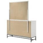 SONORA 6-DRAWER DRESSER WITH MIRROR WHITE - Image 8