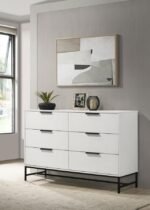 SONORA 6-DRAWER BEDROOM DRESSER WHITE - Image 2
