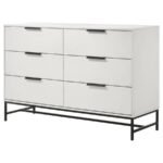 SONORA 6-DRAWER BEDROOM DRESSER WHITE - Image 4