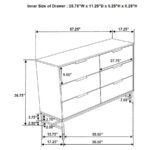 SONORA 6-DRAWER BEDROOM DRESSER WHITE - Image 12