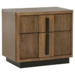 TERRACE 2-DRAWER NIGHTSTAND BEDSIDE TABLE ASH BROWN