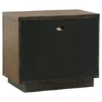 TERRACE 2-DRAWER NIGHTSTAND BEDSIDE TABLE ASH BROWN - Image 6
