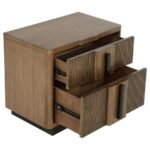 TERRACE 2-DRAWER NIGHTSTAND BEDSIDE TABLE ASH BROWN - Image 10