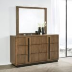 TERRACE 6-DRAWER DRESSER AND MIRROR ASH BROWN - Image 2