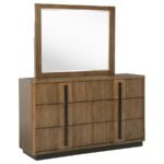 TERRACE 6-DRAWER DRESSER AND MIRROR ASH BROWN