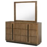 TERRACE 6-DRAWER DRESSER AND MIRROR ASH BROWN - Image 4