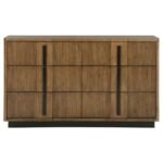 TERRACE 6-DRAWER DRESSER CABINET ASH BROWN - Image 3