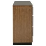 TERRACE 6-DRAWER DRESSER CABINET ASH BROWN - Image 9