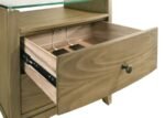 GRANADA 2-DRAWER GLASS TOP NIGHTSTAND NATURAL PINE - Image 11