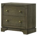GRAN PARK 2-DRAWER NIGHTSTAND BEDSIDE TABLE DARK COCOA - Image 4
