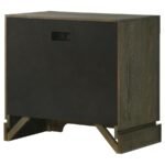 GRAN PARK 2-DRAWER NIGHTSTAND BEDSIDE TABLE DARK COCOA - Image 8