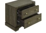 GRAN PARK 2-DRAWER NIGHTSTAND BEDSIDE TABLE DARK COCOA - Image 10