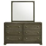 GRAN PARK 6-DRAWER DRESSER AND MIRROR DARK COCOA - Image 3