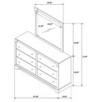 GRAN PARK 6-DRAWER DRESSER AND MIRROR DARK COCOA - Image 13