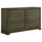 GRAN PARK 6-DRAWER DRESSER CABINET DARK COCOA