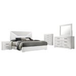 IVES 5-PIECE QUEEN BEDROOM SET WHITE HIGH GLOSS - Image 2