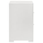 IVES 2-DRAWER NIGHTSTAND BEDSIDE TABLE WHITE HIGH GLOSS - Image 9