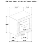 IVES 2-DRAWER NIGHTSTAND BEDSIDE TABLE WHITE HIGH GLOSS - Image 13