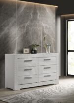 IVES 6-DRAWER DRESSER CABINET WHITE HIGH GLOSS - Image 2