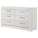 IVES 6-DRAWER DRESSER CABINET WHITE HIGH GLOSS - Image 4