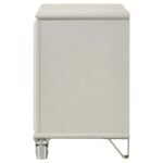 OLIVIA 2-DRAWER NIGHTSTAND BEDSIDE TABLE PEARL WHITE - Image 5
