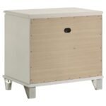 OLIVIA 2-DRAWER NIGHTSTAND BEDSIDE TABLE PEARL WHITE - Image 6